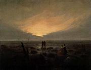 Caspar David Friedrich Moonrise by the Sea oil painting artist